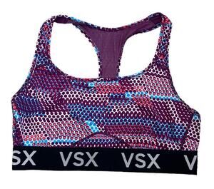 Victoria's Secret Sport Purple Racer Sports Bra Size Large